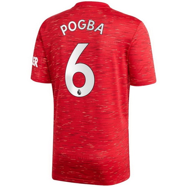 Maglia Manchester United NO.6 Pogba 1ª 2020-2021 Rosso